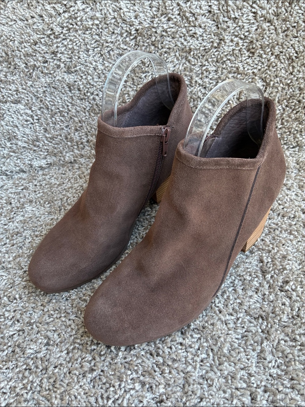 Chocolat Blu Brown Suede Ankle Booties size 7.5